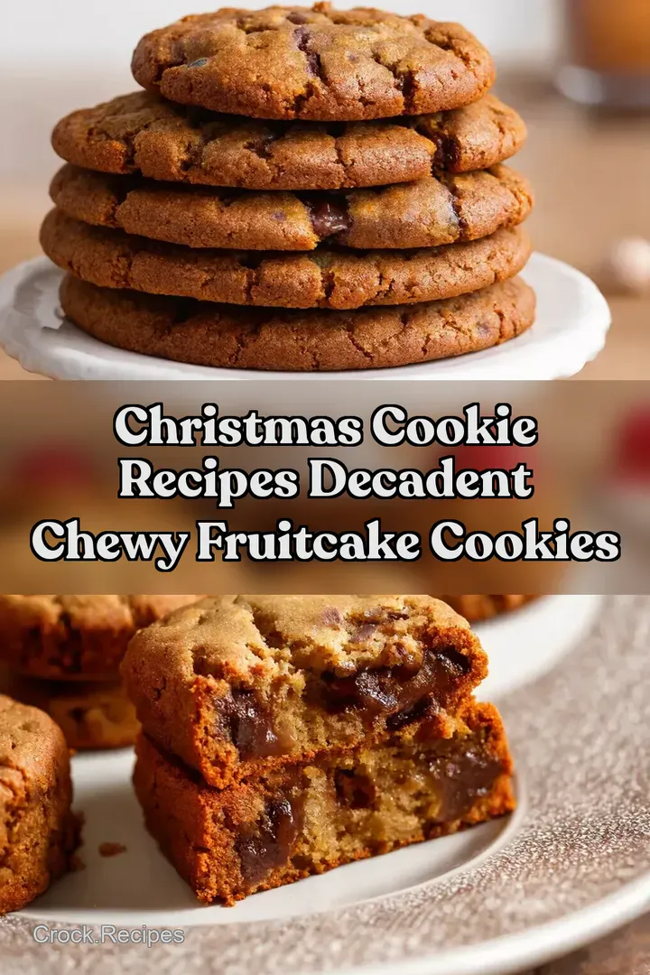 Christmas Cookie Recipes Decadent Chewy Fruitcake Cookies
