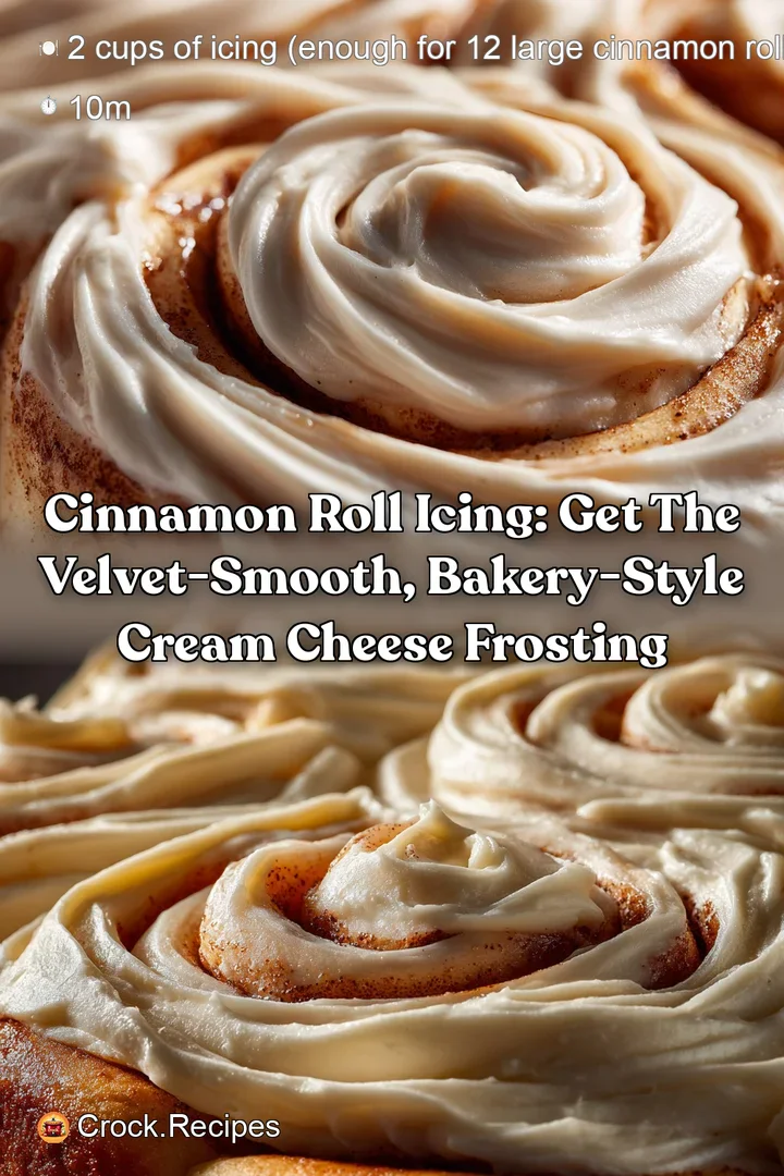 Cinnamon Roll Icing: Get the Velvet-Smooth Bakery-Style Cream Cheese Frosting