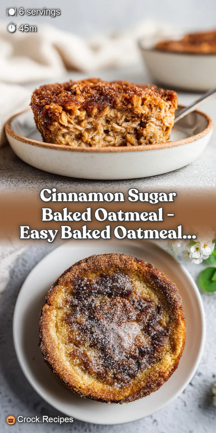 Close-up of creamy baked oatmeal, showing tender oats, sweet cinnamon sugar speckles, and vibrant fruit.