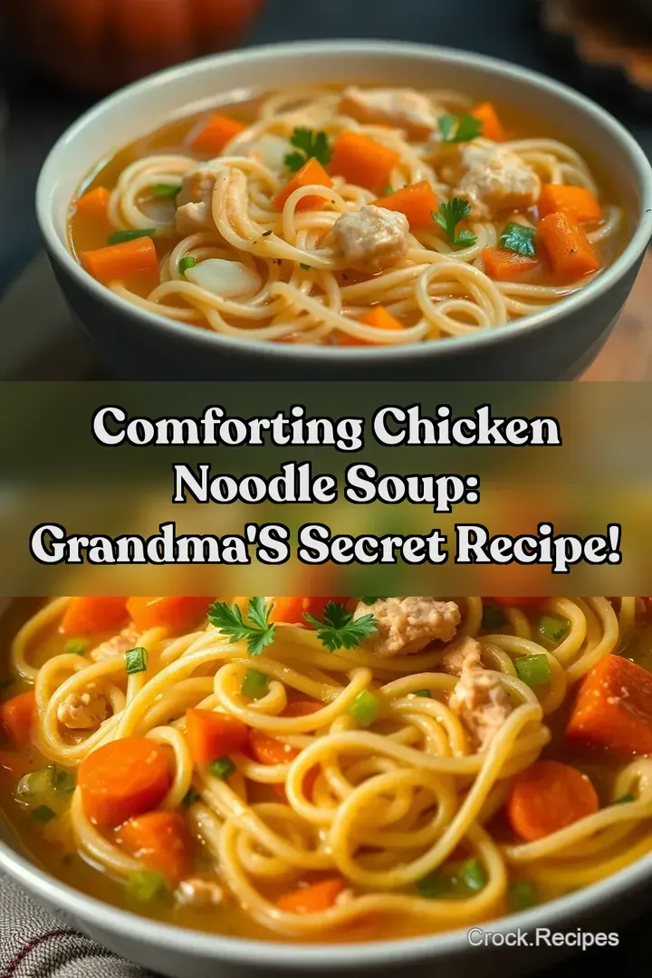 Comforting Chicken Noodle Soup: Grandma s Secret Recipe!