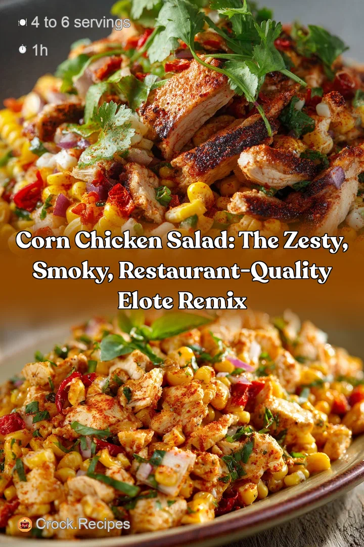 Corn Chicken Salad: The Zesty Smoky Restaurant-Quality Elote Remix