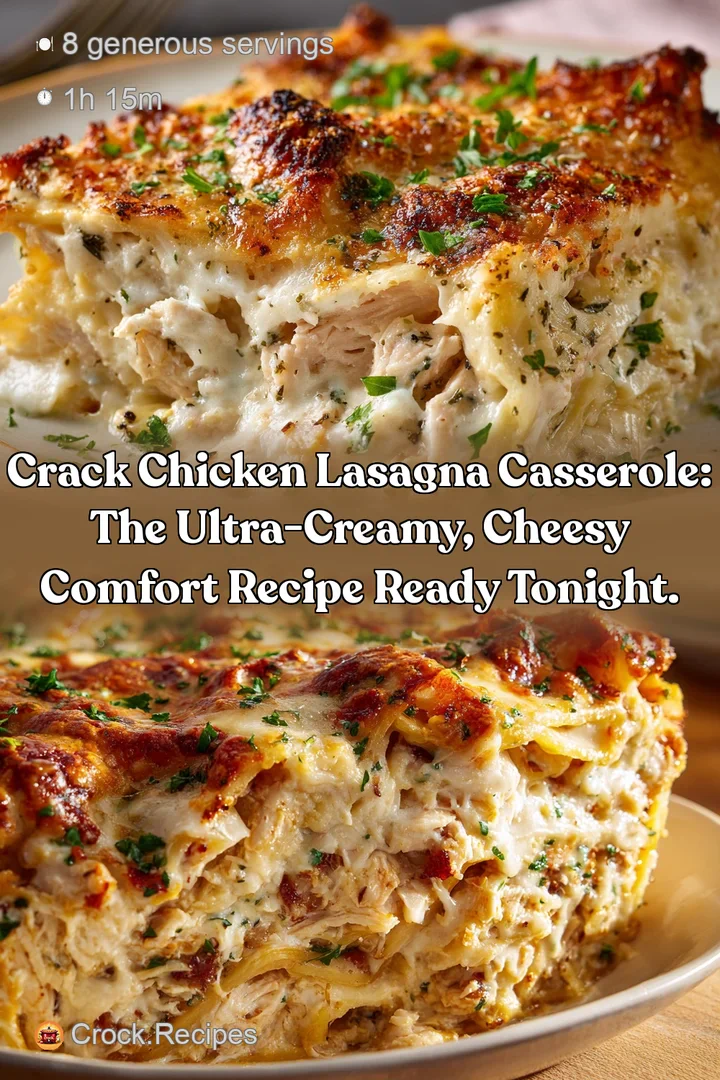 Crack Chicken Lasagna Casserole: The ultra-creamy cheesy comfort recipe ready tonight.