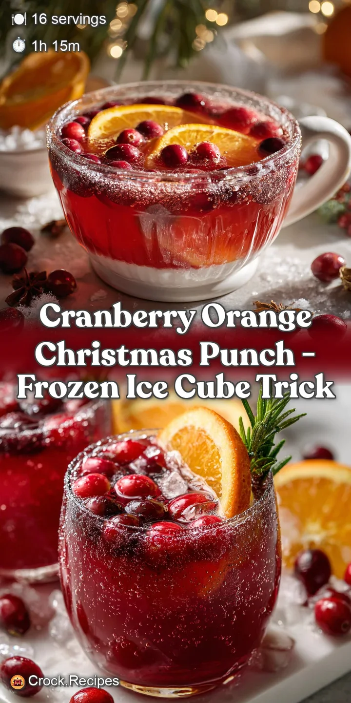 Close-up of a bubbling, garnet-colored punch, showing floating orange segments and the effervescent bubbles of refreshment...