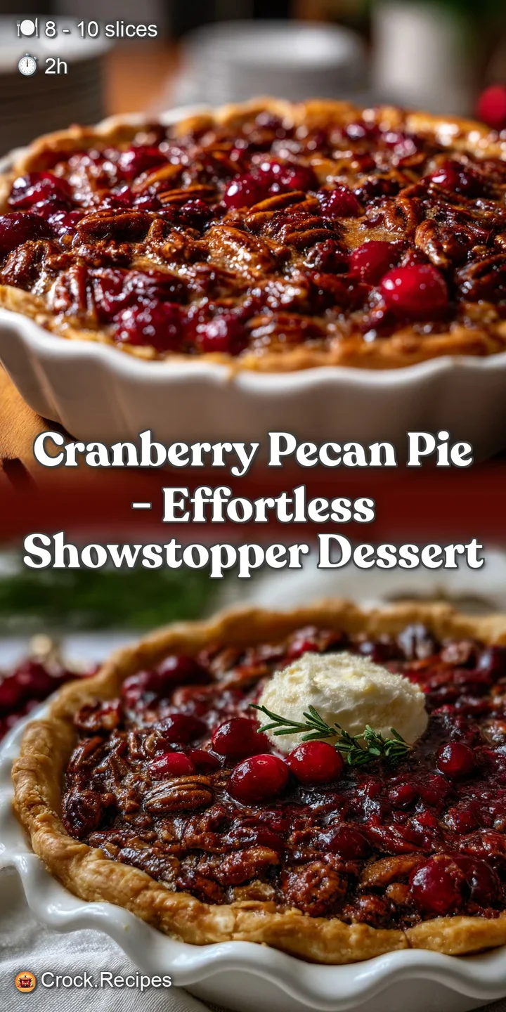 Cranberry Pecan Pie - Effortless Showstopper Dessert