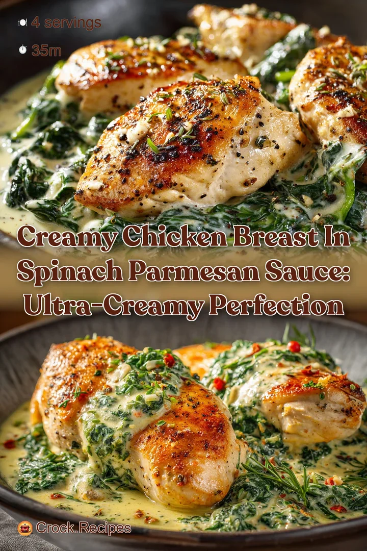 Creamy Chicken Breast in Spinach Parmesan Sauce: Ultra-Creamy Perfection