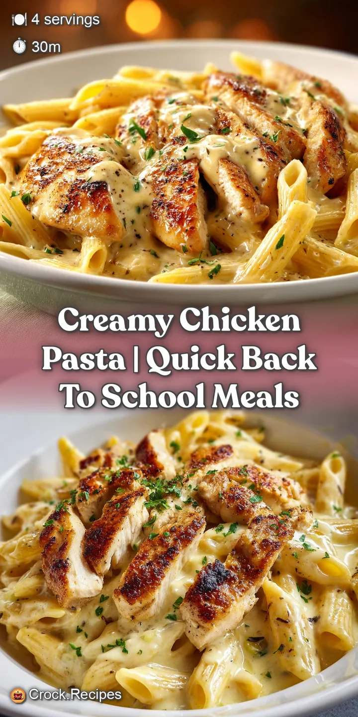 Close-up of silky, cream-coated pasta and seared chicken breast with visible black pepper and melted parmesan.