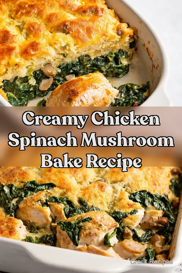 Creamy Chicken Spinach Mushroom Bake Recipe