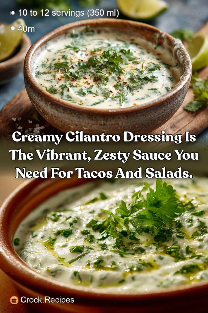 Creamy Cilantro Dressing is the vibrant zesty sauce you need for tacos and salads.