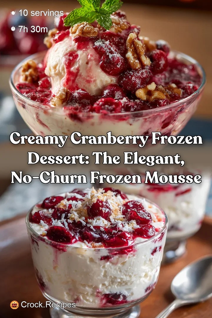 Creamy Cranberry Frozen Dessert: The Elegant No-Churn Frozen Mousse