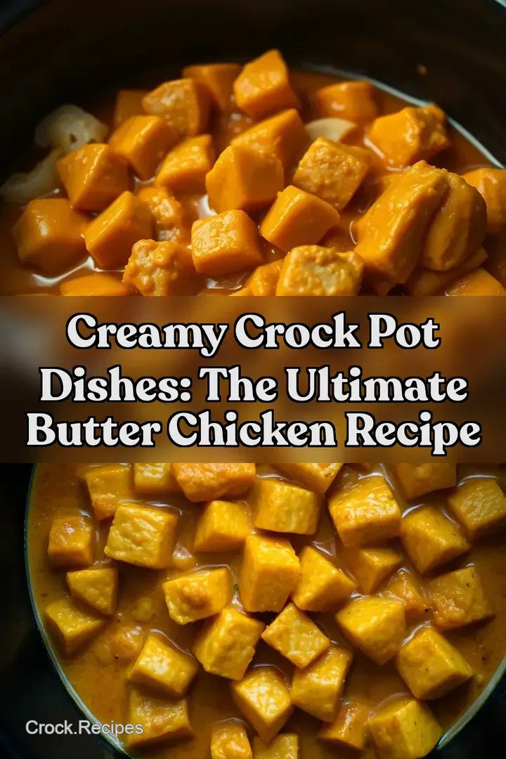 Creamy Crock Pot Dishes: The Ultimate Butter Chicken Recipe