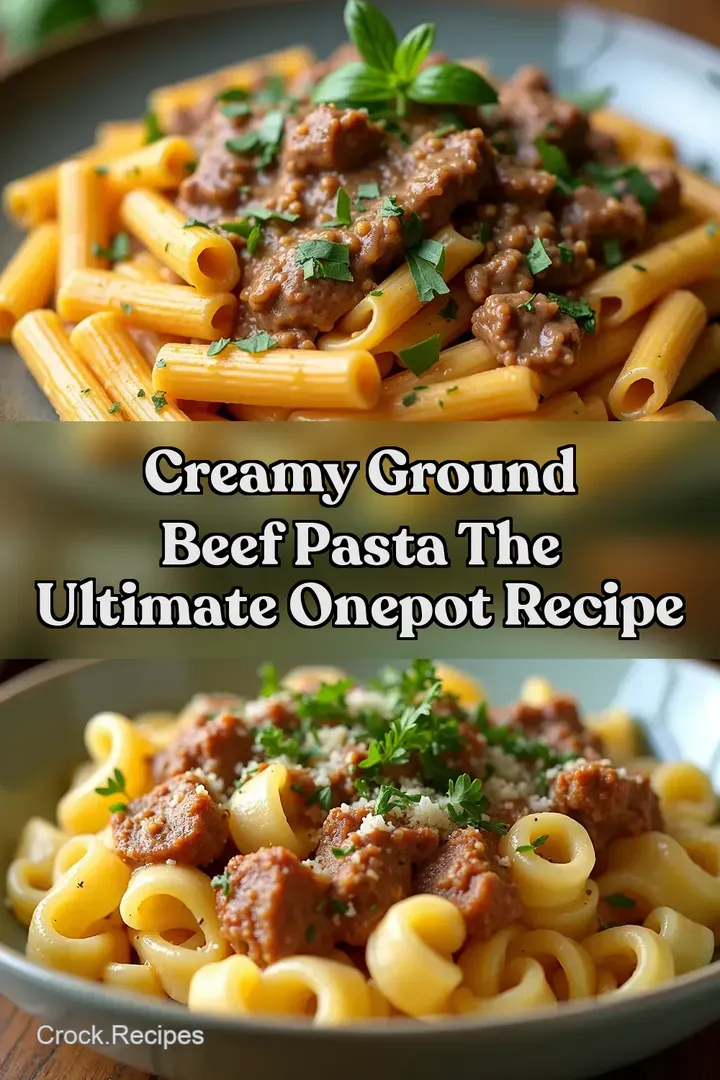 Creamy Ground Beef Pasta The Ultimate OnePot Recipe