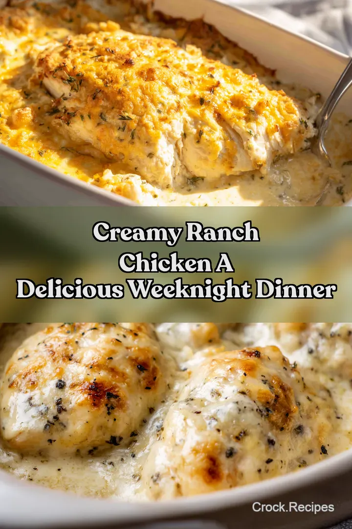 Creamy Ranch Chicken A Delicious Weeknight Dinner : PIN FOR LATER Creamy Ranch Chicken A Delicious Weeknight Dinner