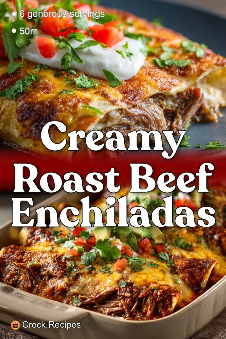 Creamy Roast Beef Enchiladas: Make Leftover Roast Beef Amazing - Crock Recipes
