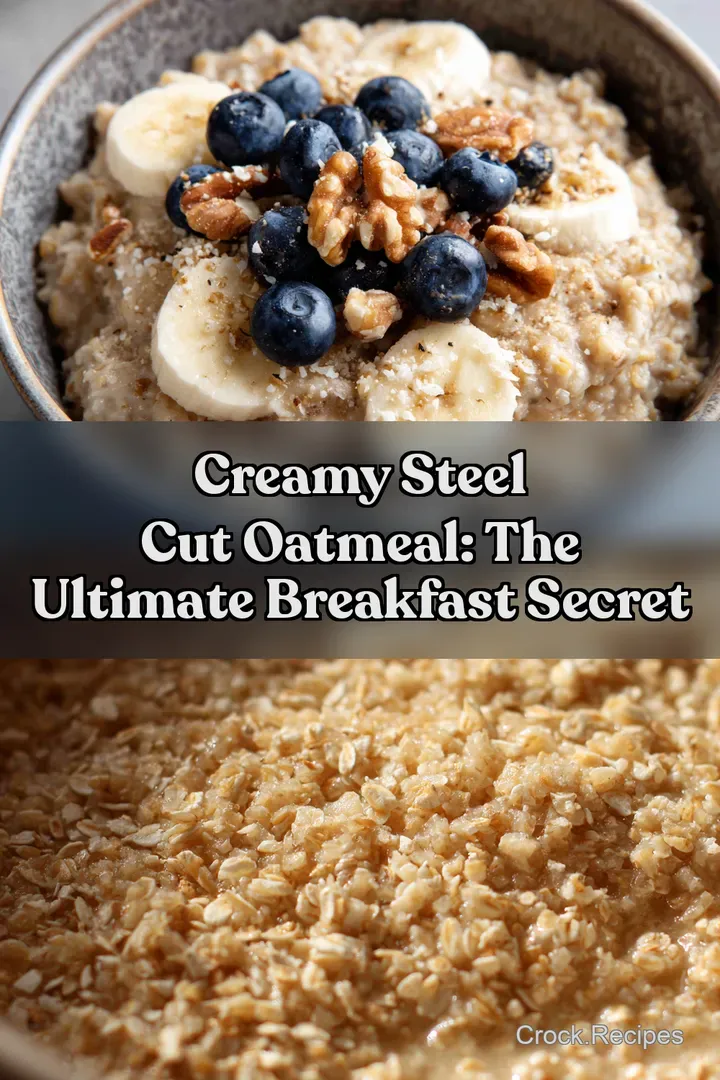 Creamy Steel Cut Oatmeal: The Ultimate Breakfast Secret