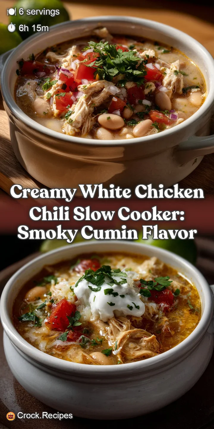 Steaming white chicken chili, a creamy swirl of tender chicken, white beans, and corn, garnished with fresh cilantro.
