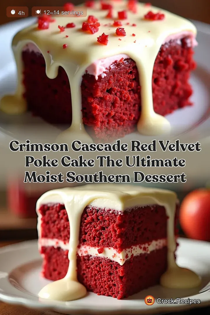 Crimson Cascade Red Velvet Poke Cake The Ultimate Moist Southern Dessert