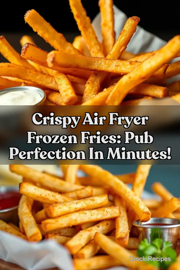 Crispy Air Fryer Frozen Fries: Pub Perfection in Minutes! : PIN FOR LATER Crispy Air Fryer Frozen Fries: Pub Perfection in Minutes!