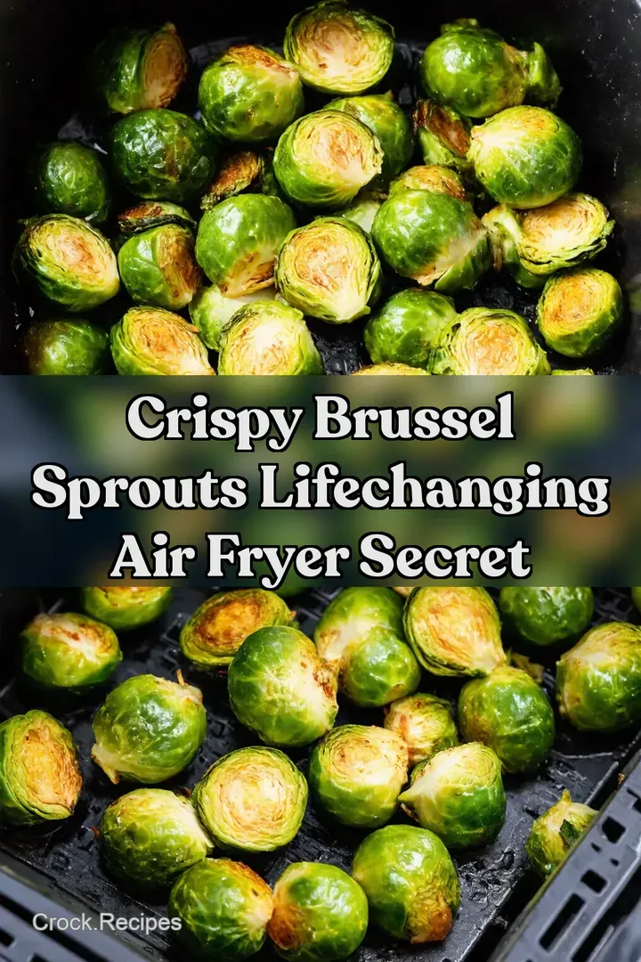 Crispy Brussel Sprouts LifeChanging Air Fryer Secret : PIN FOR LATER Crispy Brussel Sprouts LifeChanging Air Fryer Secret