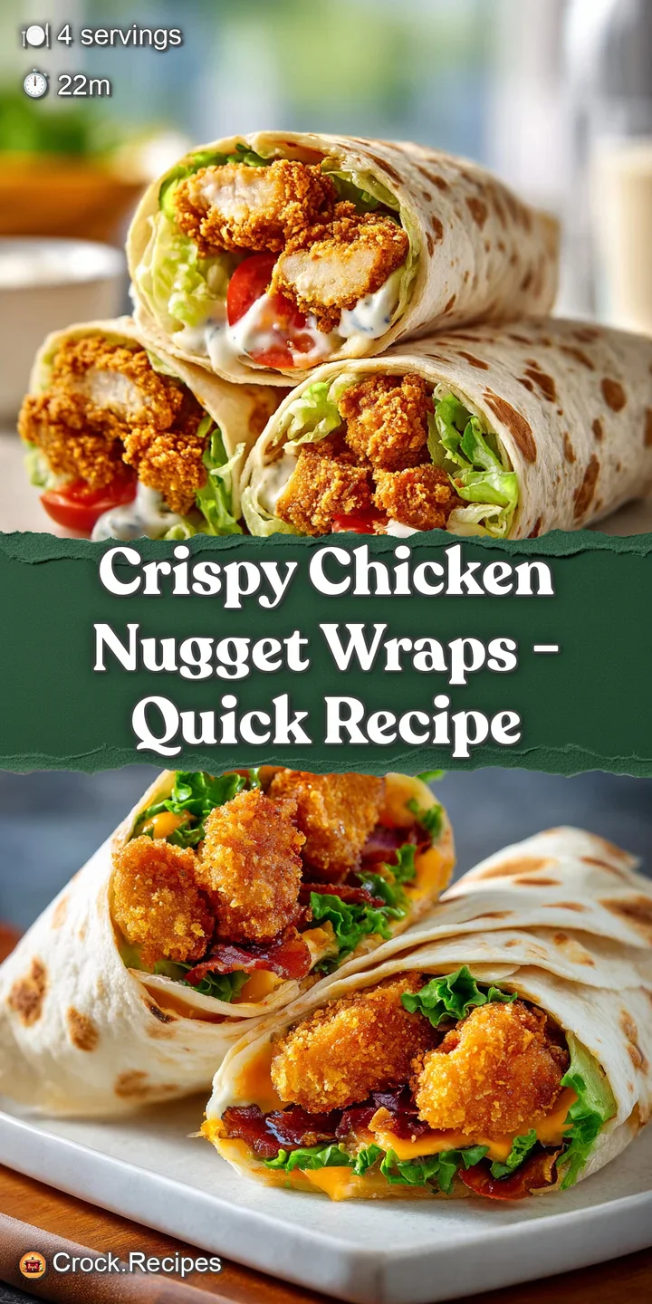 Close-up shot highlighting the golden-brown crispy chicken and fresh vegetable textures in a flavorful chicken wrap, ready...