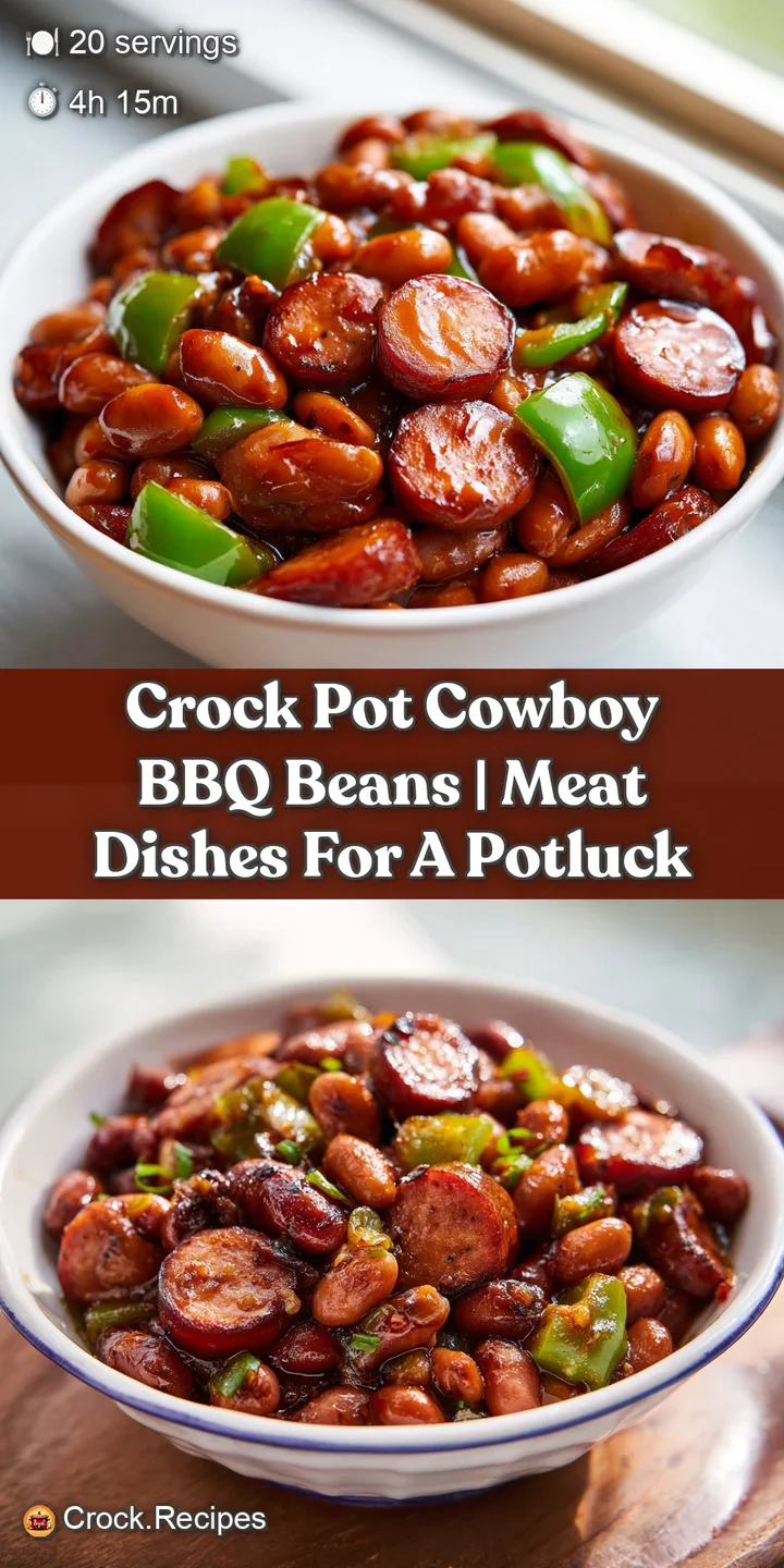 Extreme close-up of glossy, deep-brown BBQ beans and seared sausage slices, showing a rich, thick and hearty texture.