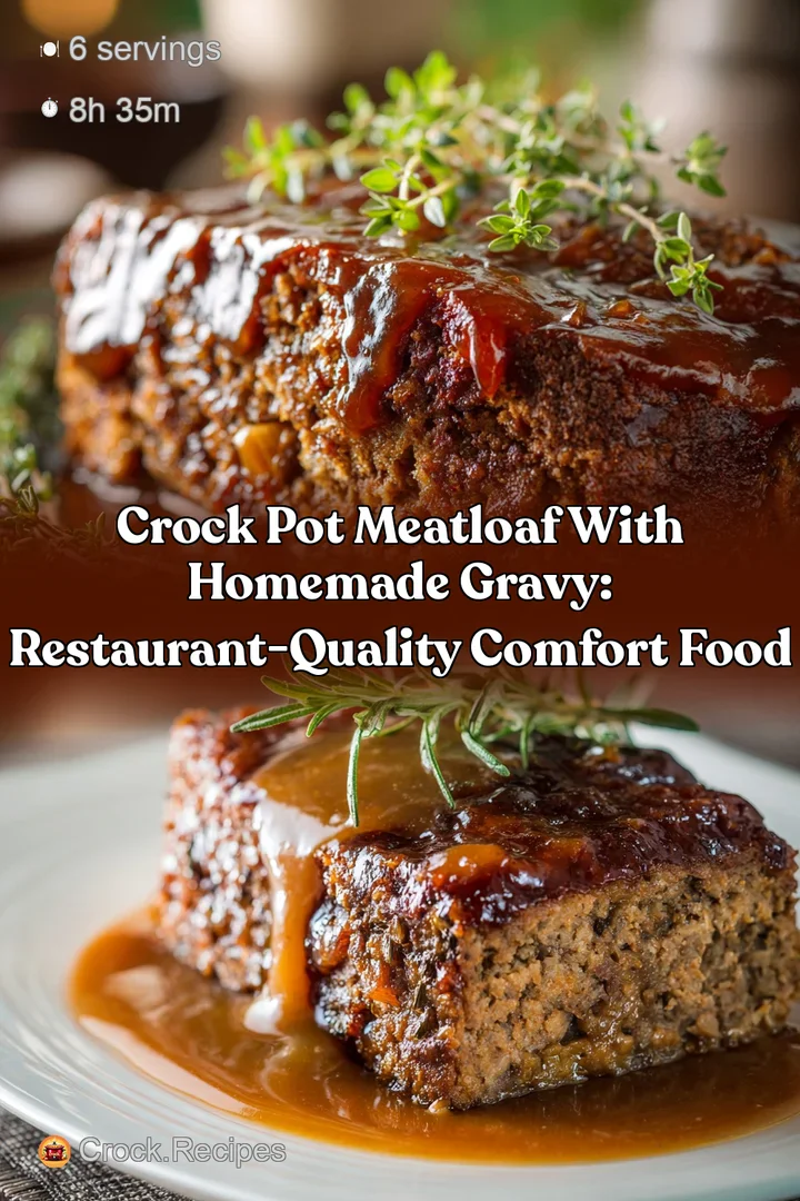 Crock Pot Meatloaf with Homemade Gravy: Restaurant-Quality Comfort Food