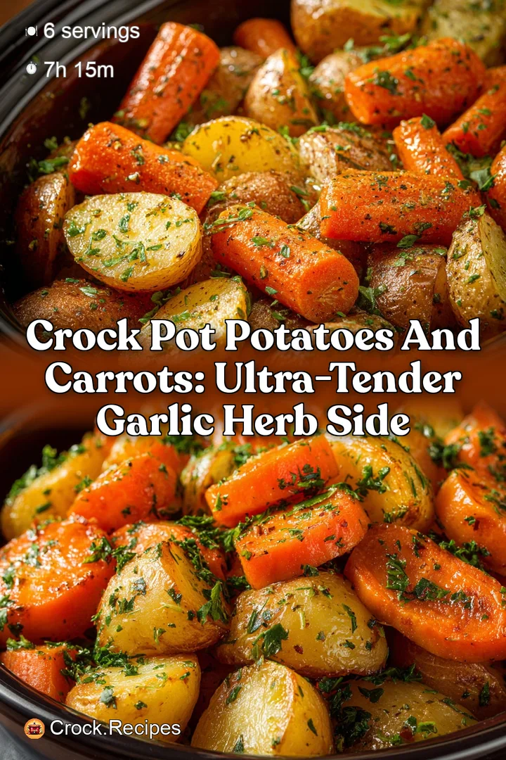 Crock Pot Potatoes and Carrots: Ultra-Tender Garlic Herb Side