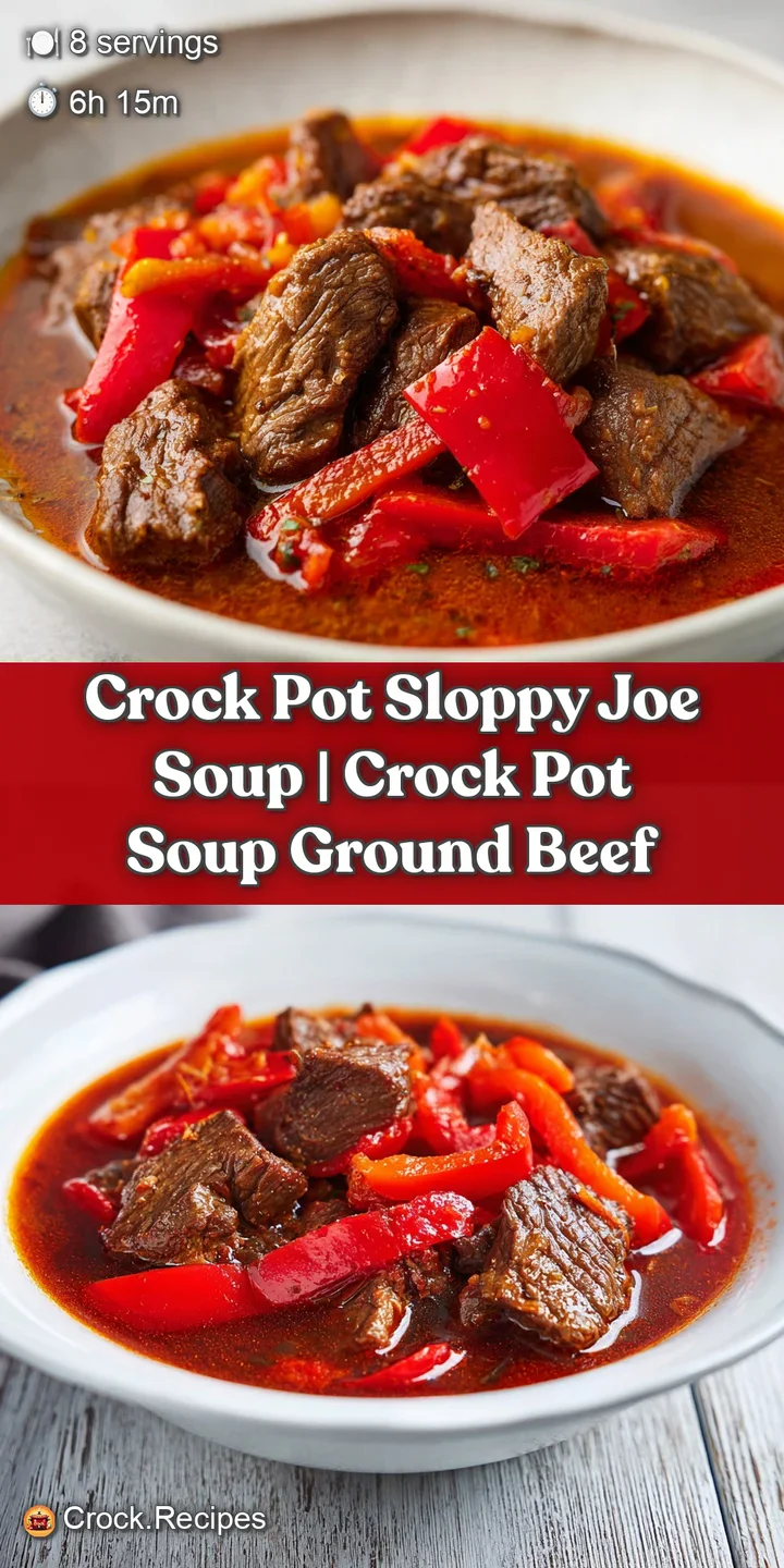 Extreme close-up of savory minced beef and diced vegetables glistening in a deep, mahogany-colored savory broth.