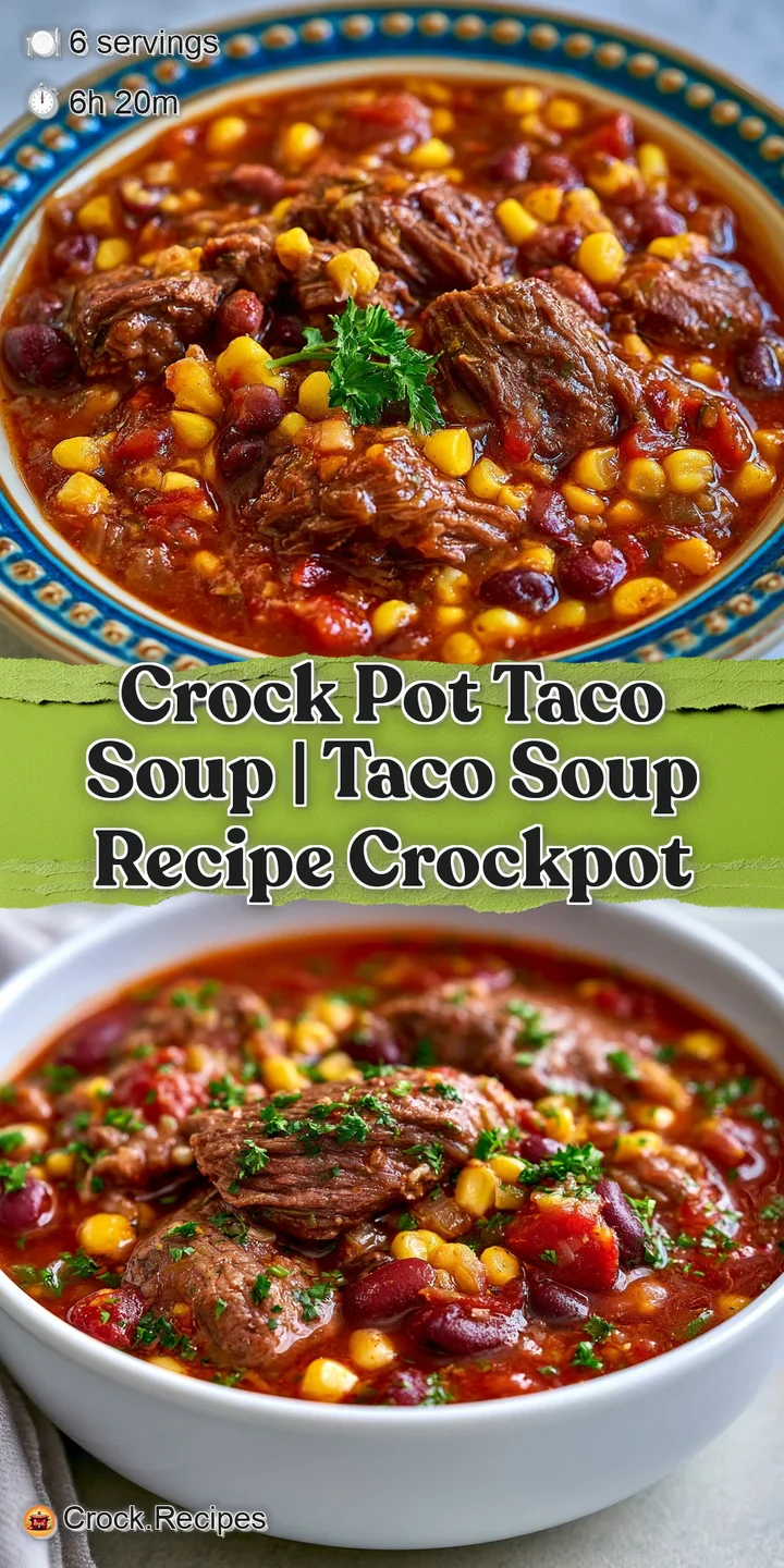Close-up of chunky ground beef, black beans, and golden corn swimming in a savory, steaming tomato-based broth.