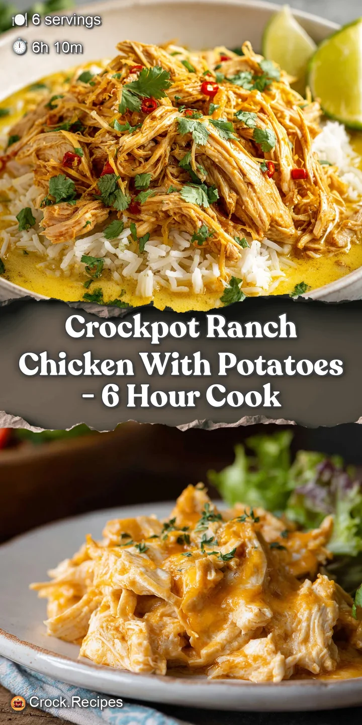 Tender, shredded chicken swimming in a luscious, ivory-colored sauce. Close-up view showcases the creamy, comforting texture.