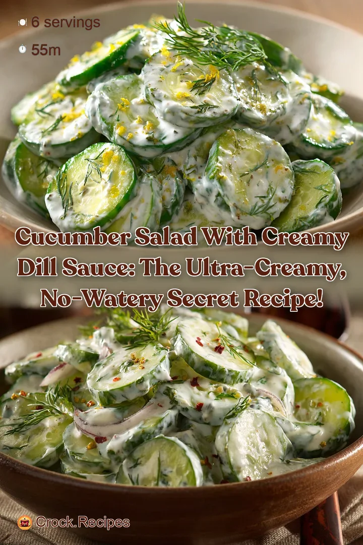 Cucumber Salad with Creamy Dill Sauce: The Ultra-Creamy No-Watery Secret Recipe!