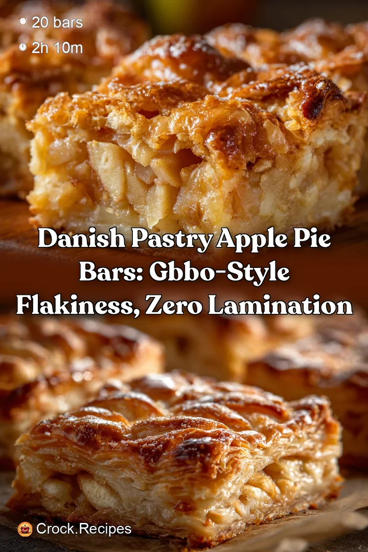 Danish Pastry Apple Pie Bars: GBBO-Style Flakiness Zero Lamination