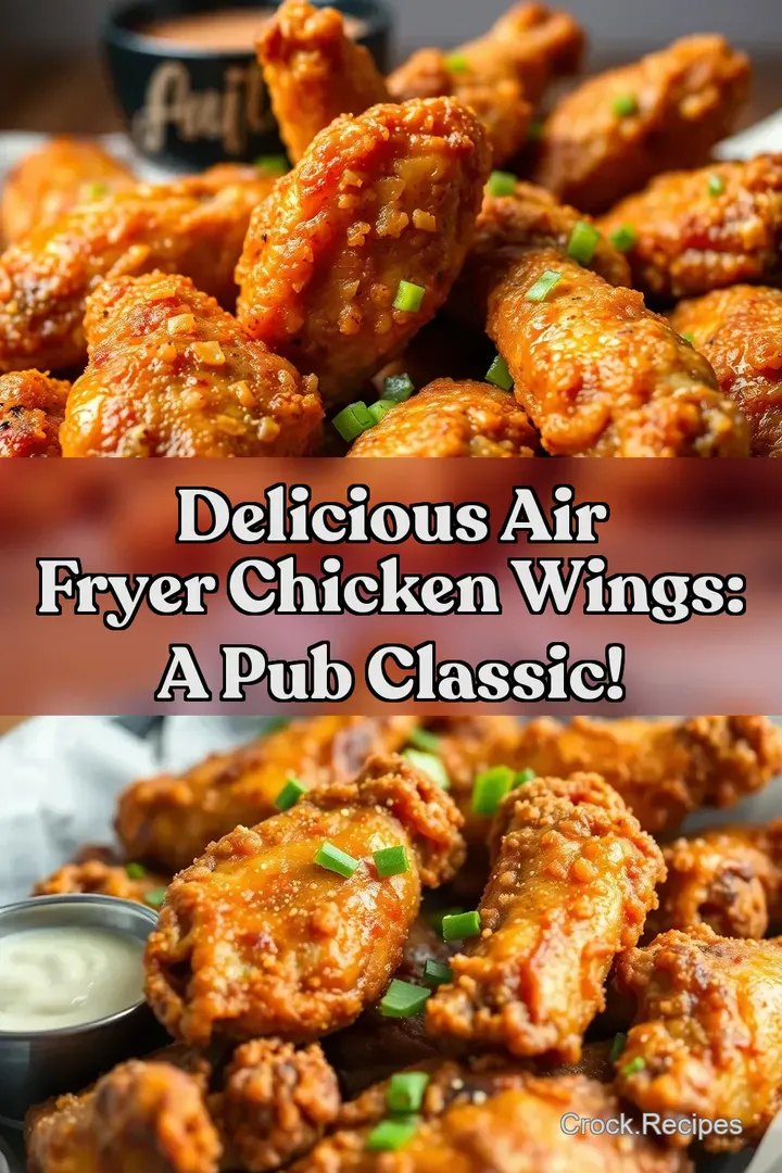 Delicious Air Fryer Chicken Wings: A Pub Classic! : PIN FOR LATER Delicious Air Fryer Chicken Wings: A Pub Classic!