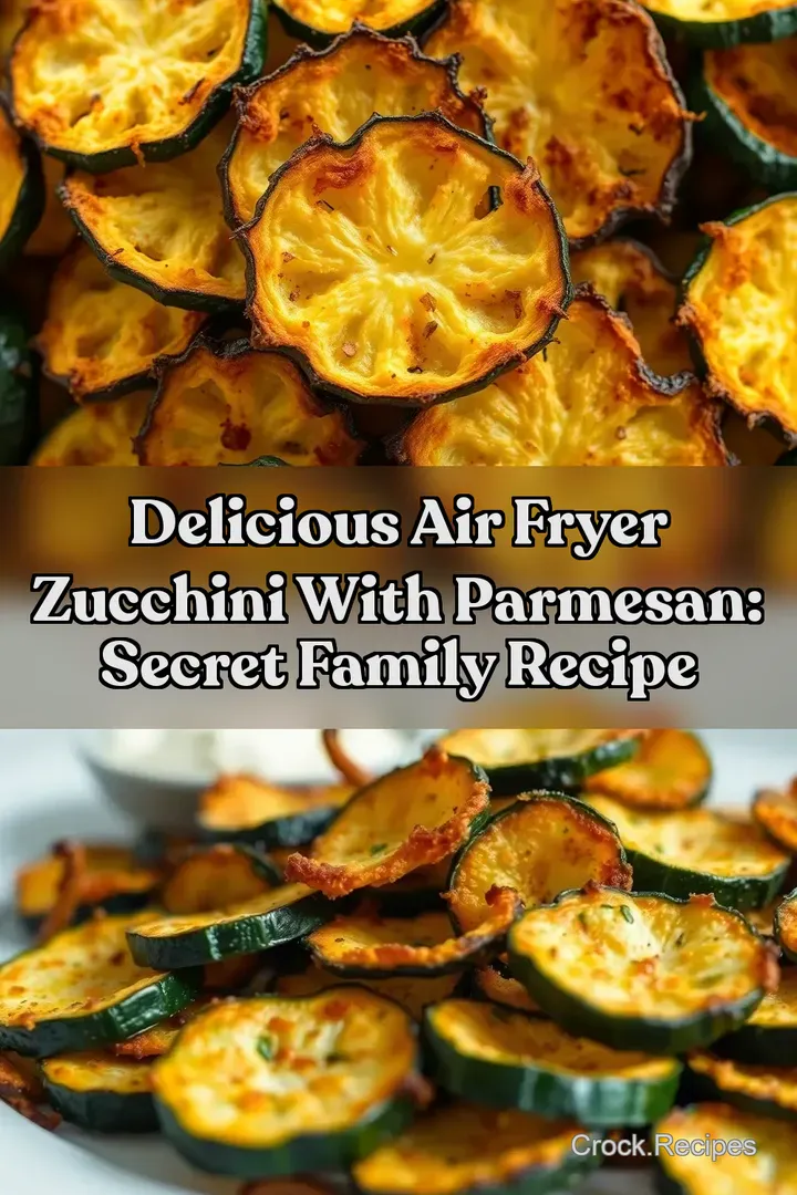 Delicious Air Fryer Zucchini With Parmesan: Secret Family Recipe : PIN FOR LATER Delicious Air Fryer Zucchini With Parmesan: Secret Family Recipe
