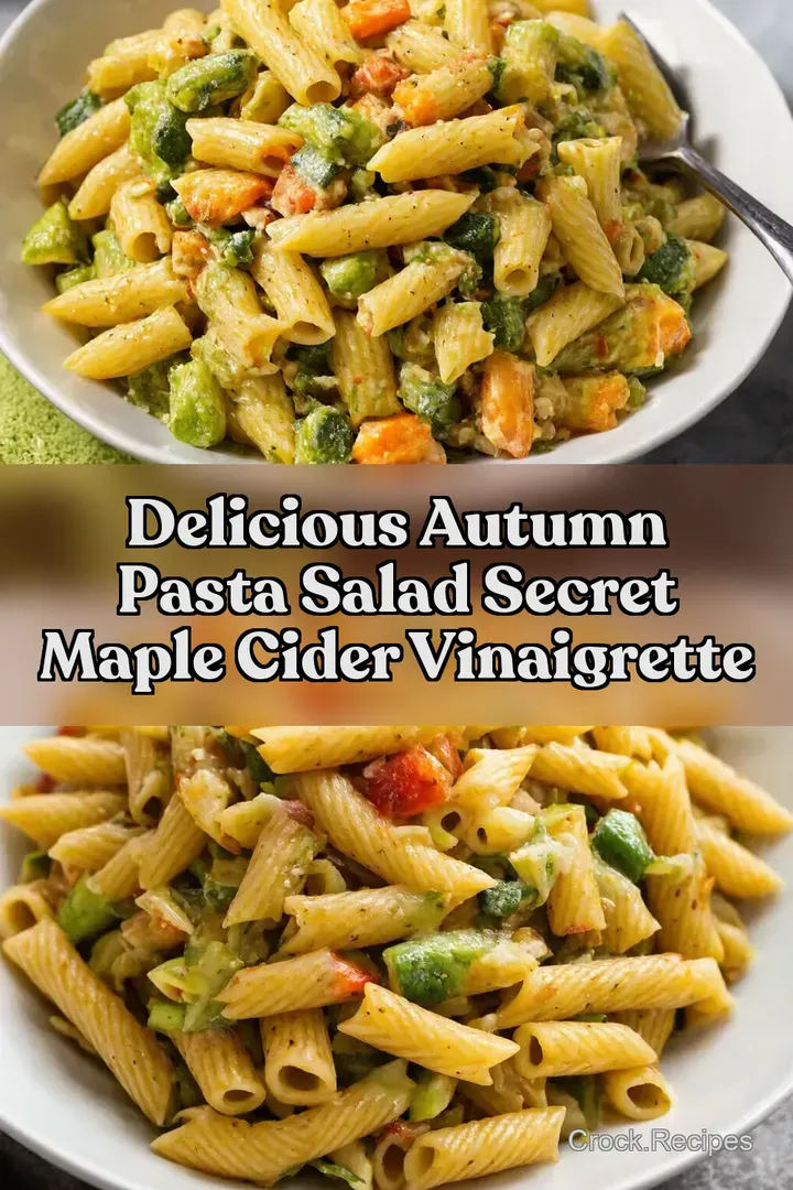 Delicious Autumn Pasta Salad Secret Maple Cider Vinaigrette