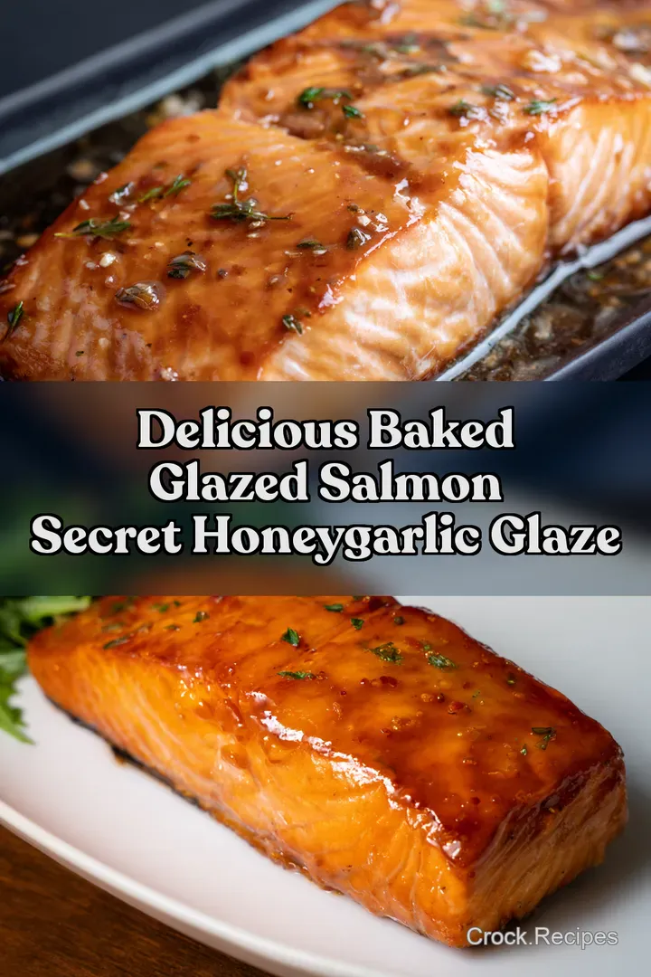 Delicious Baked Glazed Salmon Secret HoneyGarlic Glaze : PIN FOR LATER Delicious Baked Glazed Salmon Secret HoneyGarlic Glaze