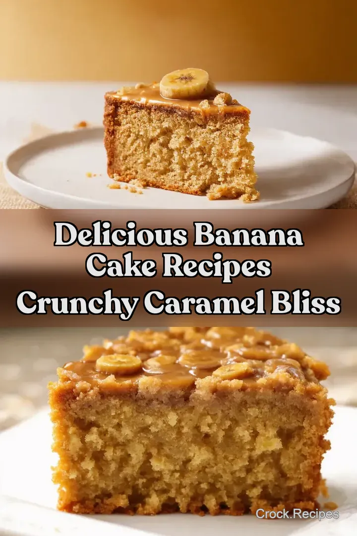 Delicious Banana Cake Recipes Crunchy Caramel Bliss