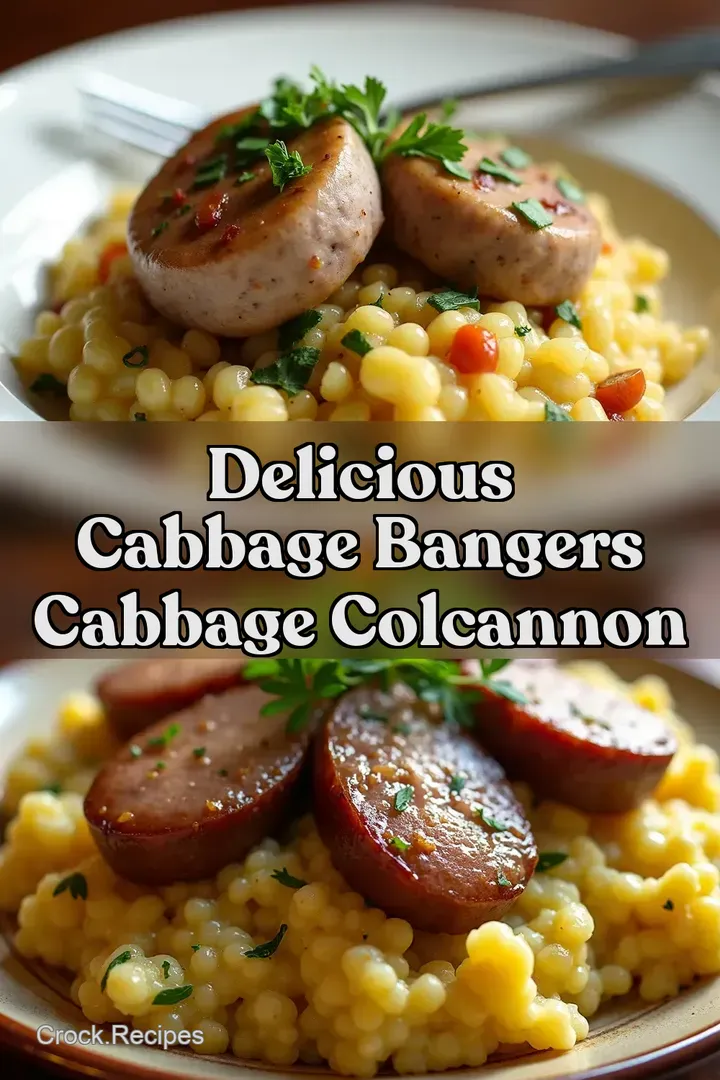 Delicious Cabbage Bangers Cabbage Colcannon