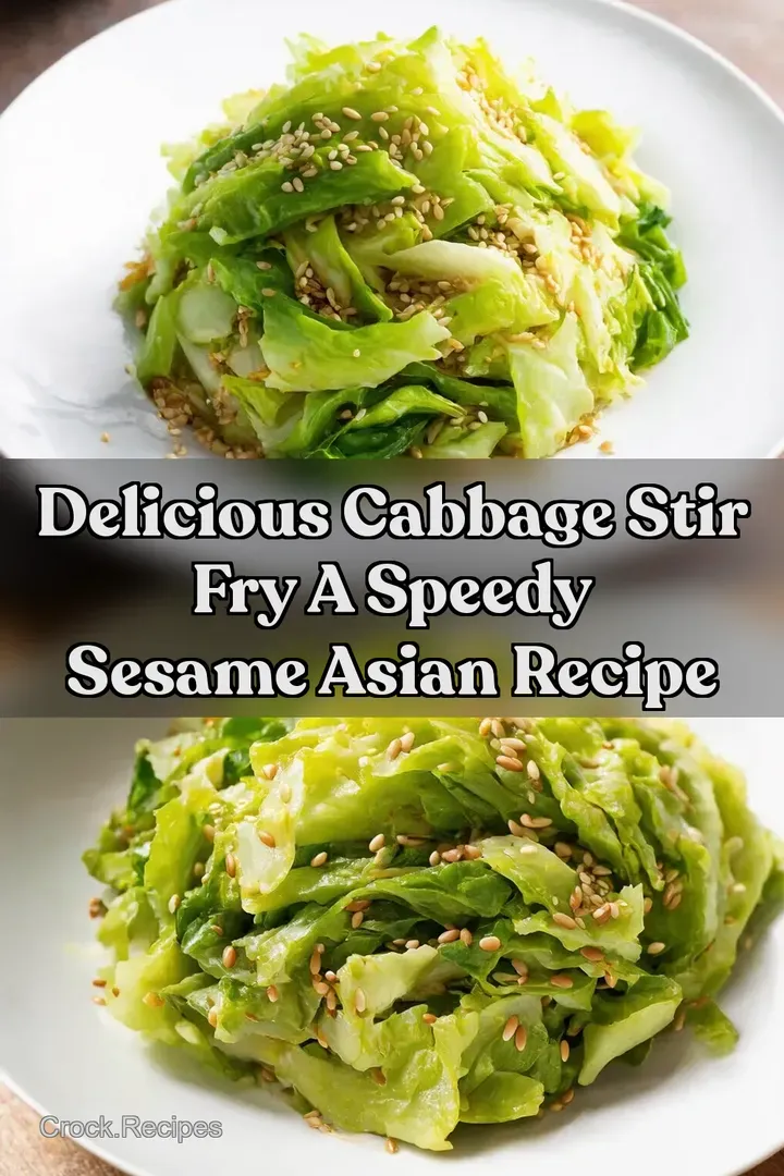 Delicious Cabbage Stir Fry A Speedy Sesame Asian Recipe : PIN FOR LATER Delicious Cabbage Stir Fry A Speedy Sesame Asian Recipe