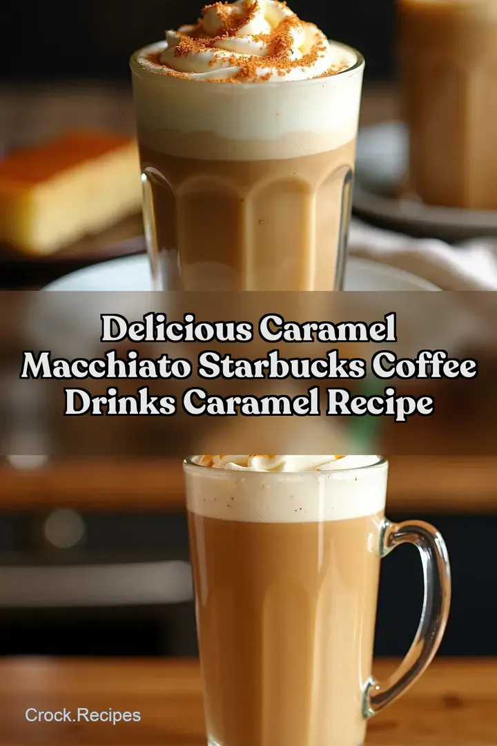 Delicious Caramel Macchiato Starbucks Coffee Drinks Caramel Recipe