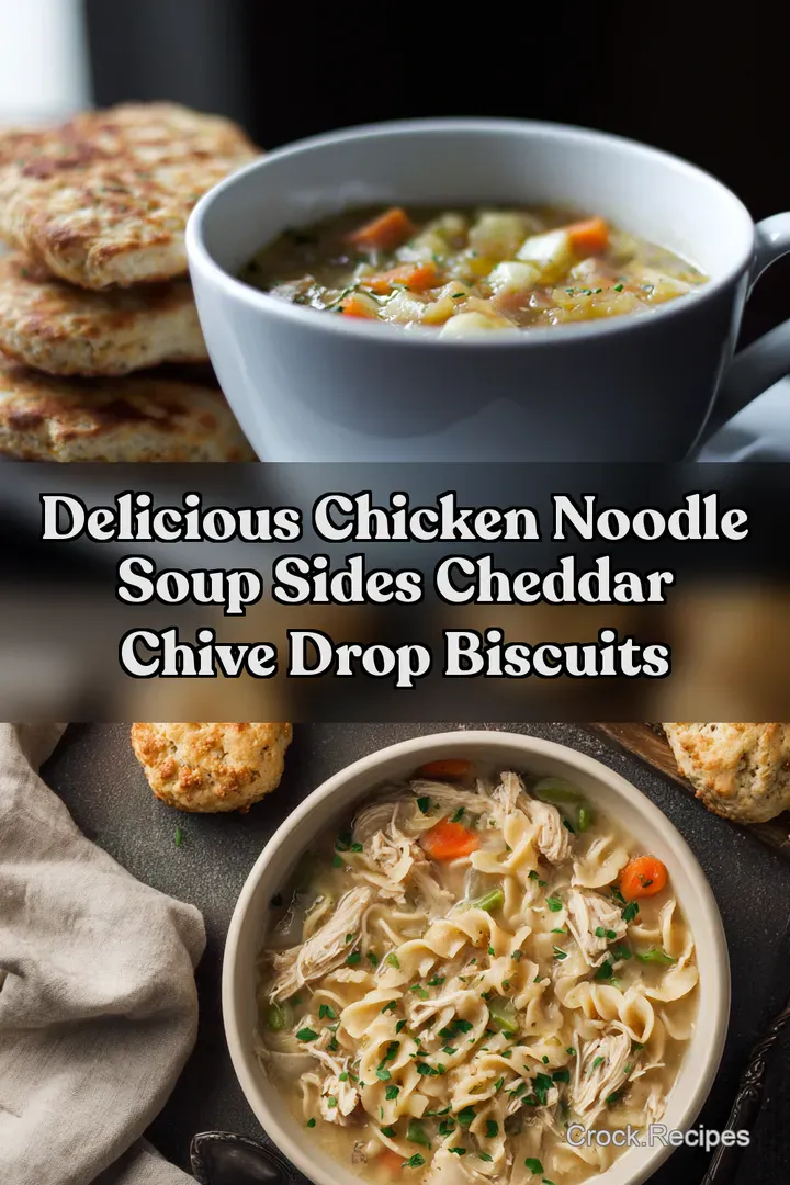 Delicious Chicken Noodle Soup Sides Cheddar Chive Drop Biscuits
