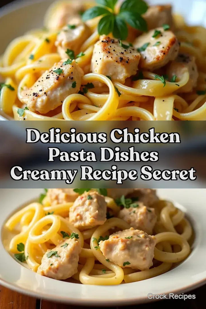 Delicious Chicken Pasta Dishes Creamy Recipe Secret