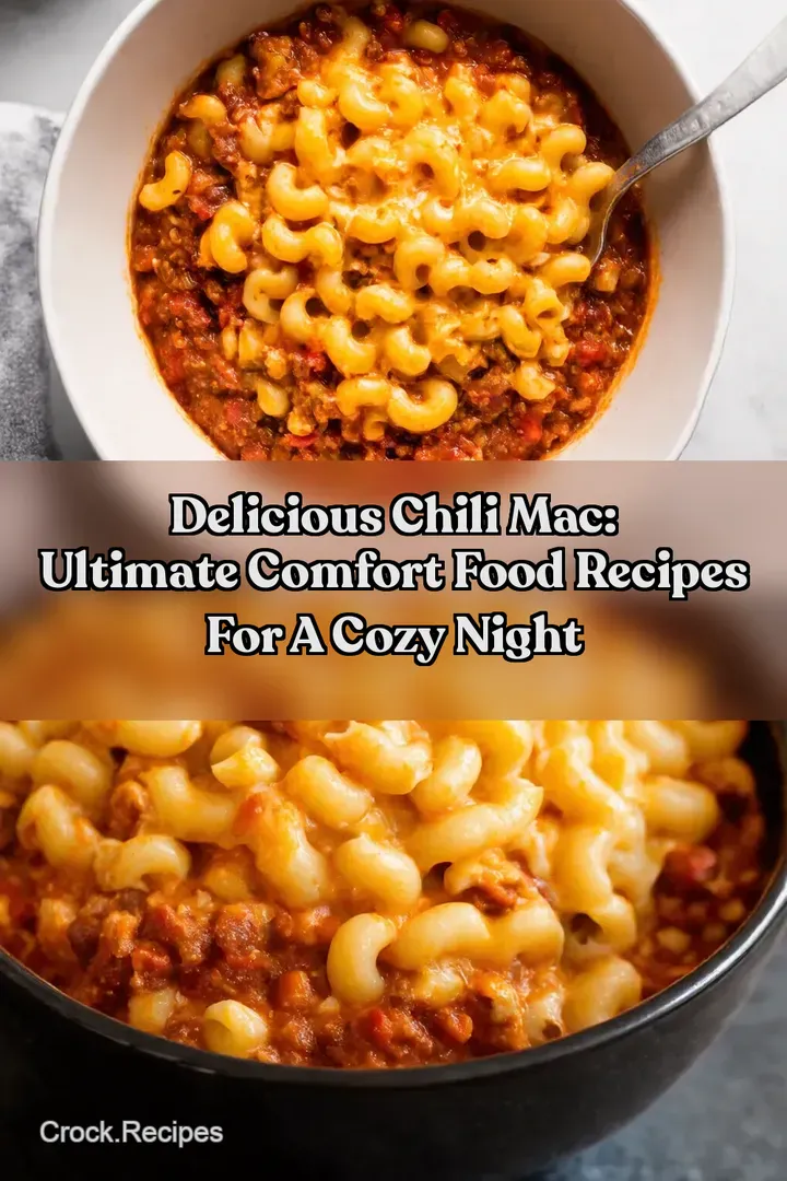 Delicious Chili Mac: Ultimate Comfort Food Recipes For a Cozy Night : PIN FOR LATER Delicious Chili Mac: Ultimate Comfort Food Recipes For a Cozy Night