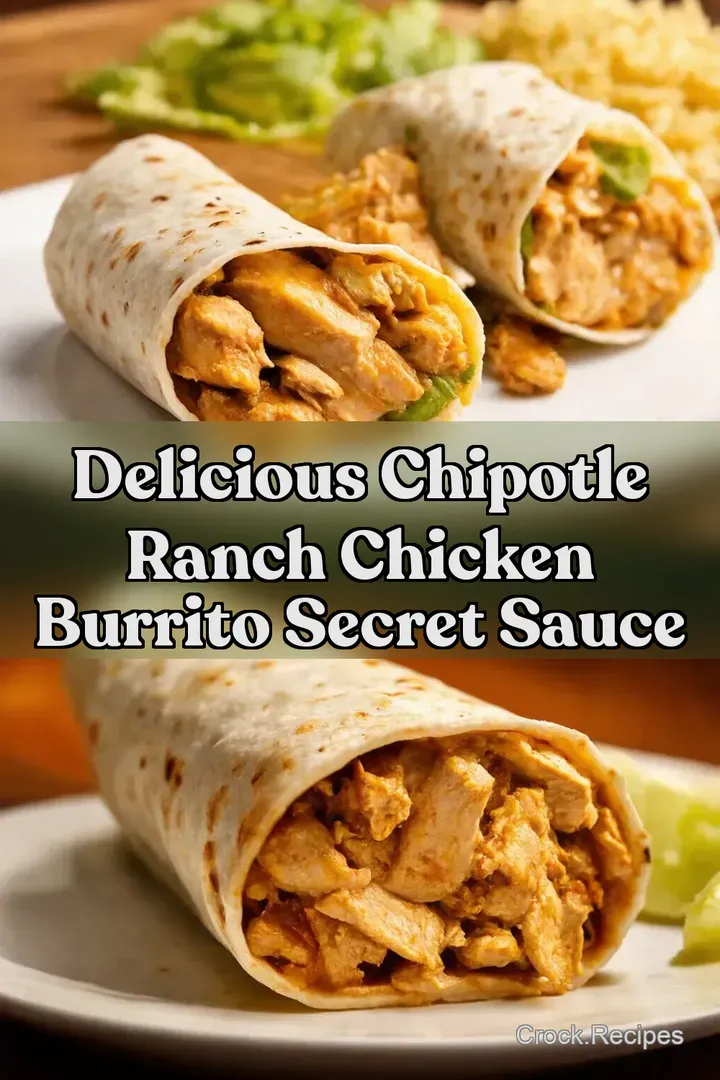 Delicious Chipotle Ranch Chicken Burrito Secret Sauce