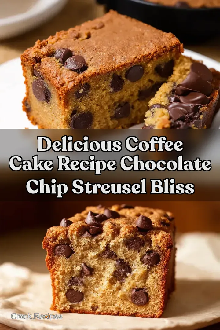 Delicious Coffee Cake Recipe Chocolate Chip Streusel Bliss