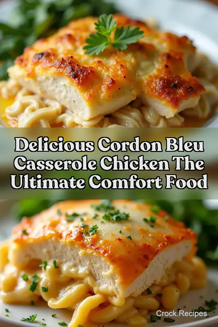 Delicious Cordon Bleu Casserole Chicken The Ultimate Comfort Food