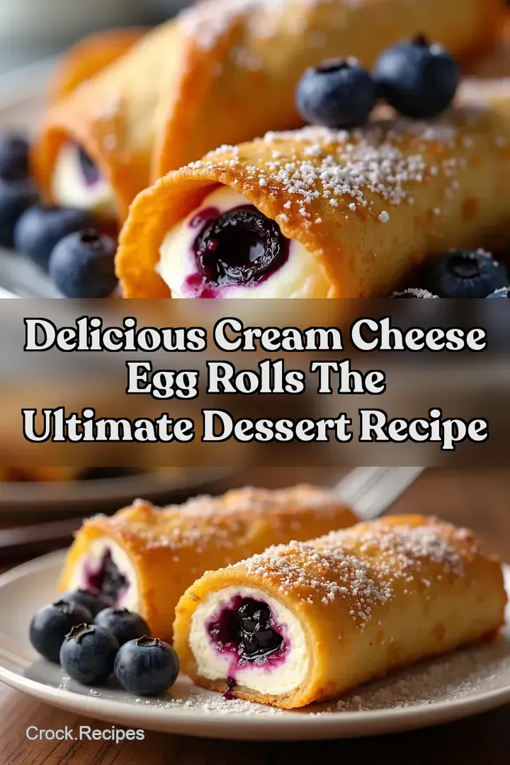 Delicious Cream Cheese Egg Rolls The Ultimate Dessert Recipe