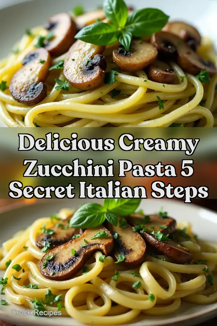 Delicious Creamy Zucchini Pasta 5 Secret Italian Steps