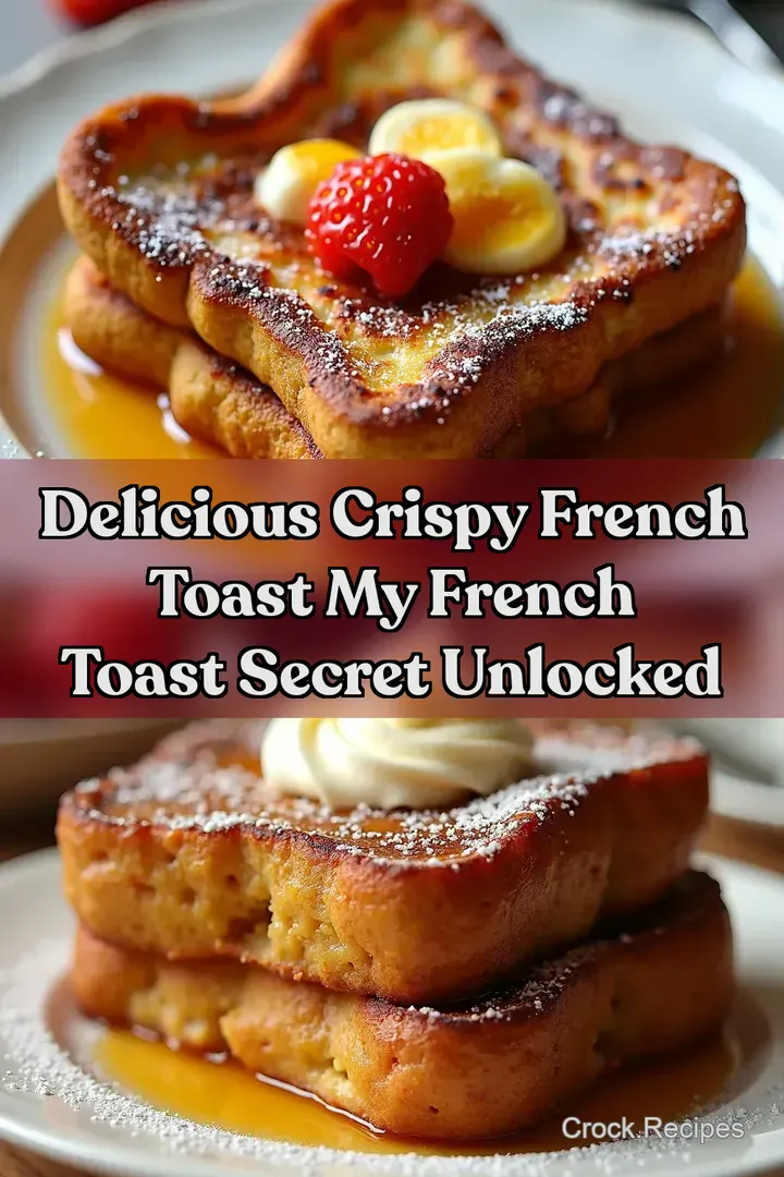 Delicious Crispy French Toast My French Toast Secret Unlocked