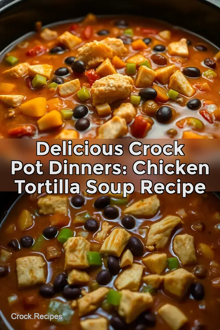 Delicious Crock Pot Dinners: Chicken Tortilla Soup Recipe