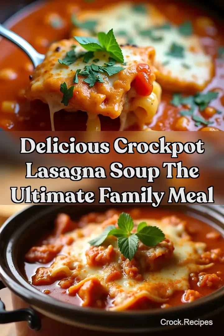 Delicious Crockpot Lasagna Soup The Ultimate Family Meal